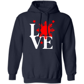 Love with Red Sun and Stars Unisex Pullover Hoodie